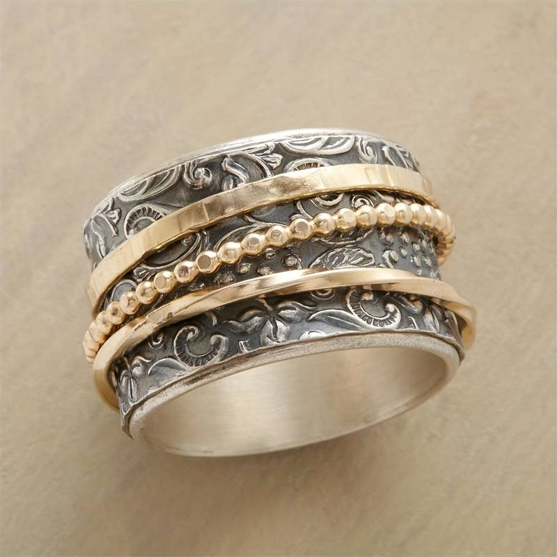 Cherilyn – Vintage Antiker Ring in Gold und Silber