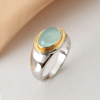 Gabi – Vintage-Ring mit grünem Mondstein