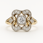 Leanie – Vintage Goldener Ring mit Zirkonia