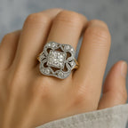 Isla – Vintage-Ring aus edlem Metall und Zirkonia
