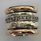 Maellie – Vintage Breiter Ring in Gold und Silber