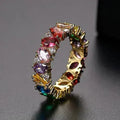 Colette – Regenbogen-Sparkle Statement-Ring