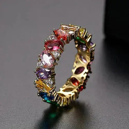 Colette – Regenbogen-Sparkle Statement-Ring