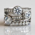Elvie – Vintage-Ring aus hochwertigem Material mit Schichten und Kristallen