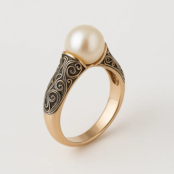 Damenring im Vintage-Stil mit dekorativem Schmuckdetail