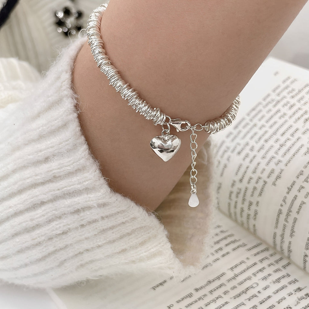 Marie – Stilvolles Silberarmband mit Herz