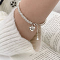 Marie – Stilvolles Silberarmband mit Herz