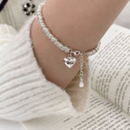 Marie – Stilvolles Silberarmband mit Herz