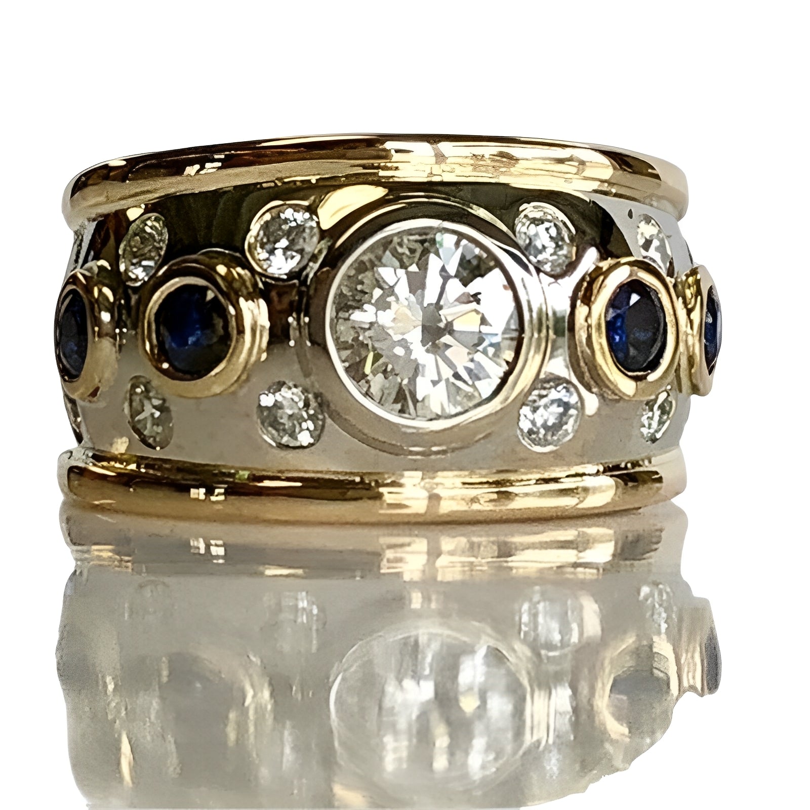 Sierra – Vintage Goldring mit Eingefasstem Zirkon
