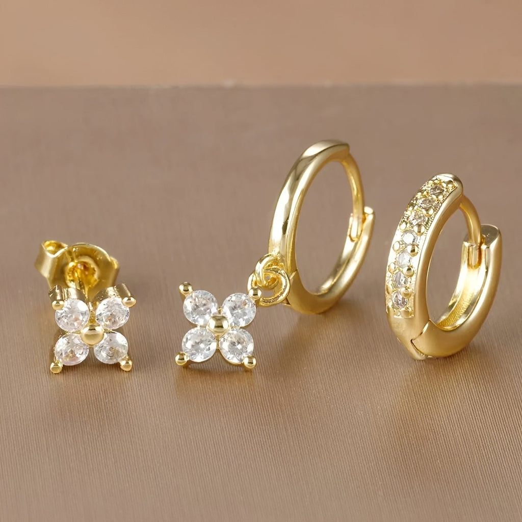 Selena – Ohrring-Set mit Clip und Zirkonia