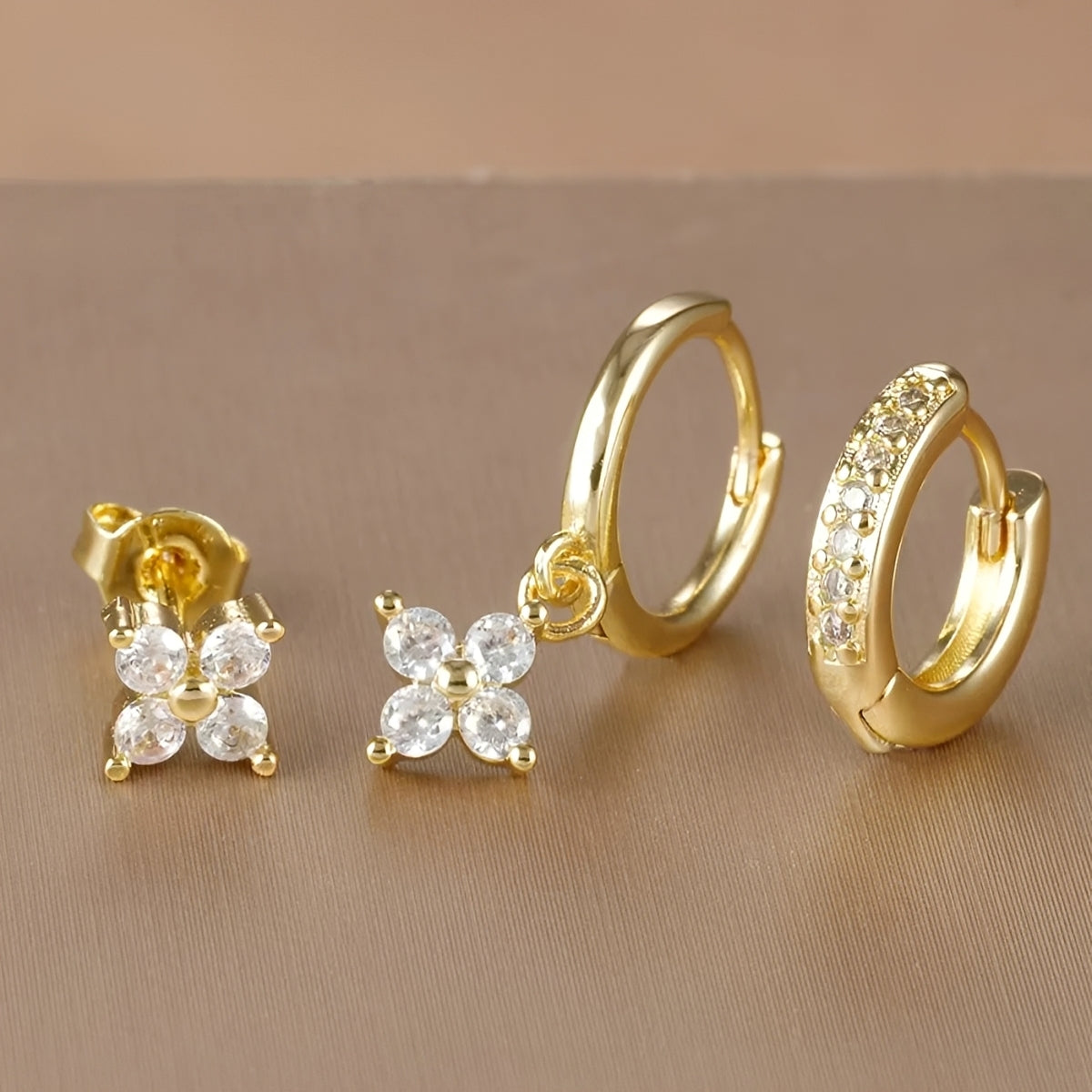 Selena – Ohrring-Set mit Clip und Zirkonia