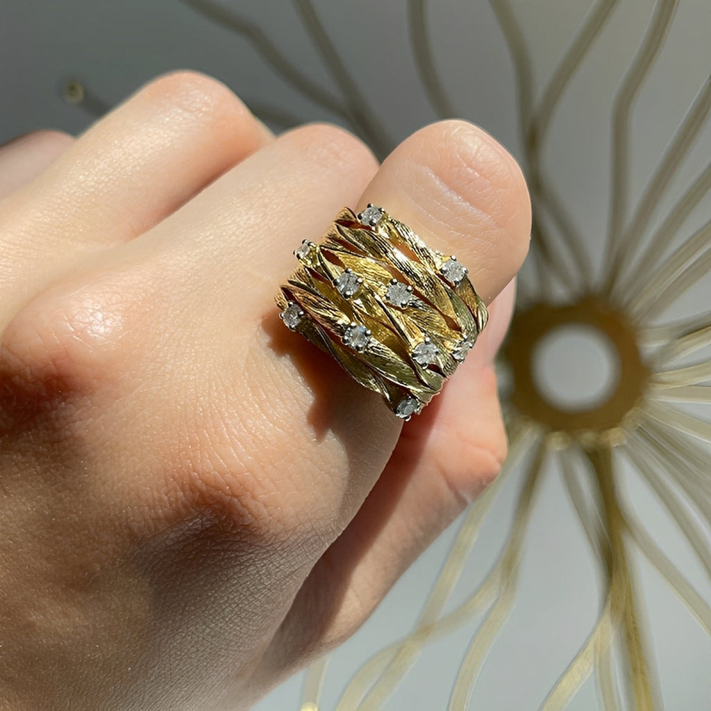 Marisse – Vintage-inspirierter Ring in Gold mit feinem Glanz