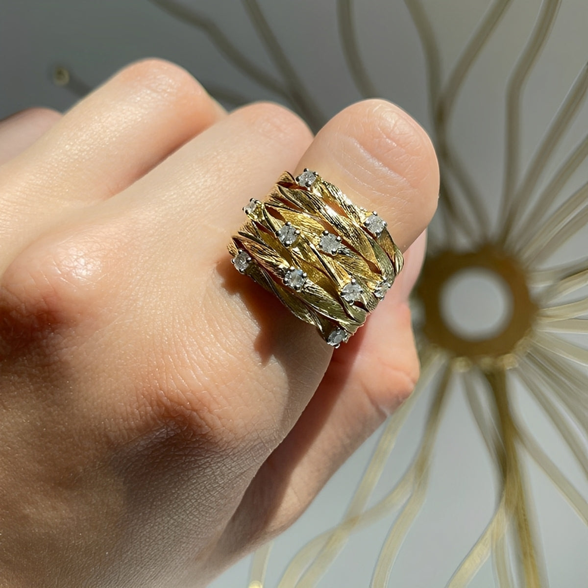 Marisse – Vintage-inspirierter Ring in Gold mit feinem Glanz