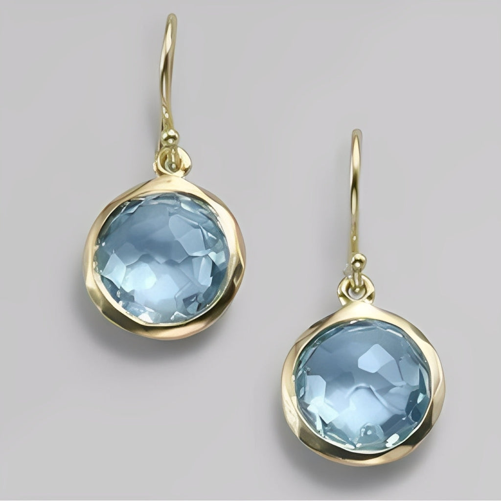 Azura – Ohrringe mit blauen Kristallen im Vintage-Stil