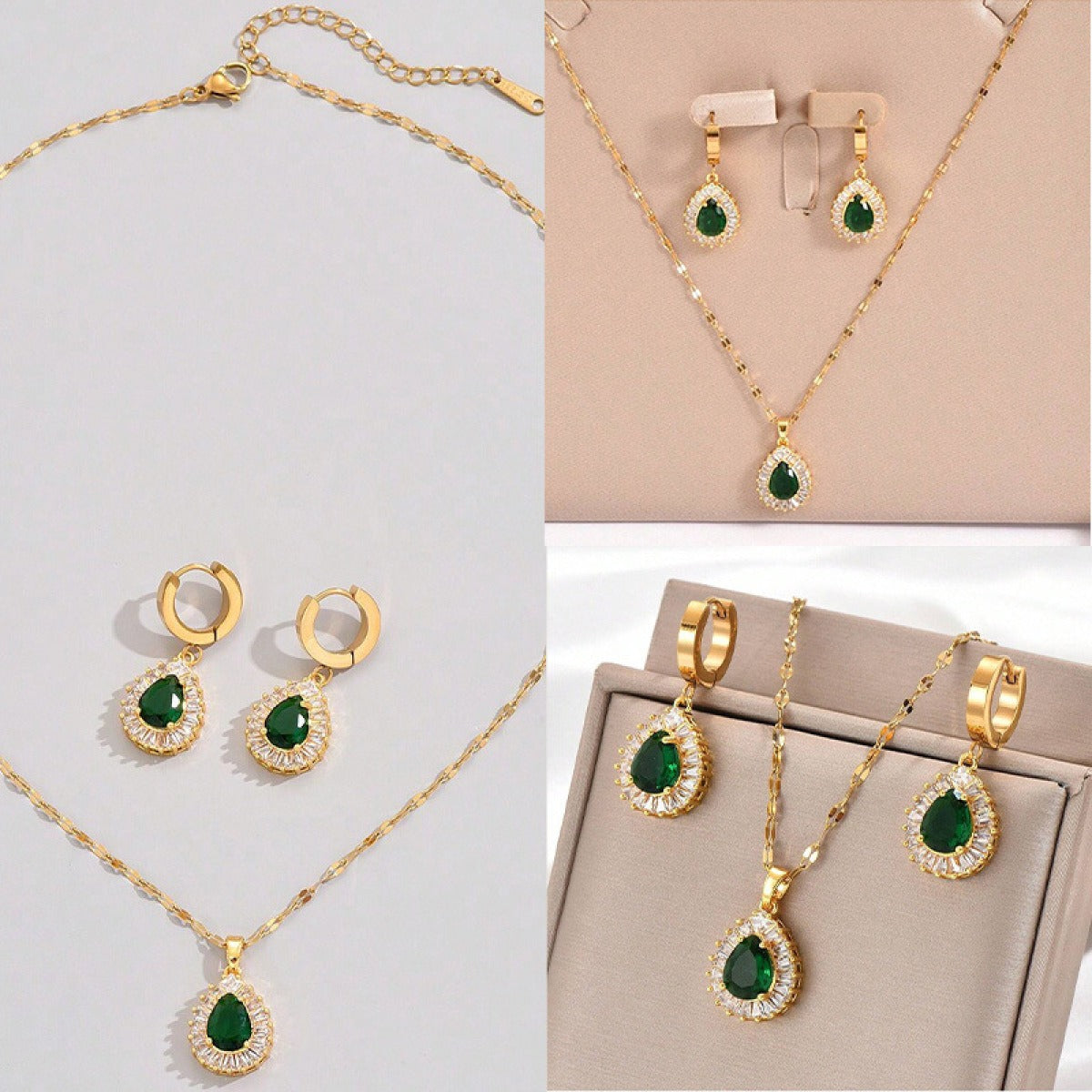 Rheya – Stilvolles Lysandelle-Set aus Gold und Kristall