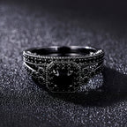 Adrian – Set Vintage-Ringe in Schwarz
