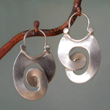 Elise – Vintage-Ohrringe Silber Unregelmäßiges Design