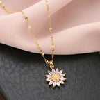 Manon – Halskette Sonnenblume Strahlend in Gold