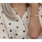 Alina – Set Halskette & Armband Elegant Vergoldet Verflochten