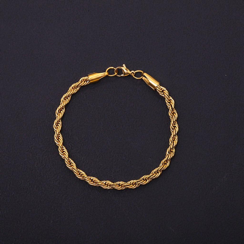 Mila – Gedrehtes Armband aus rostfreiem Stahl