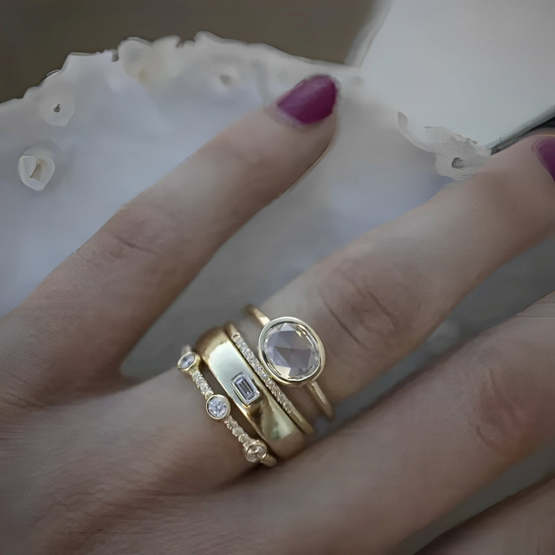 Sylvie – Vintage-Ring-Set