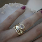 Sylvie – Set Vintage-Ringe in Gold mit Zirkonia