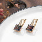 Celina – Kreolen in Gold mit bunten Zirkonia