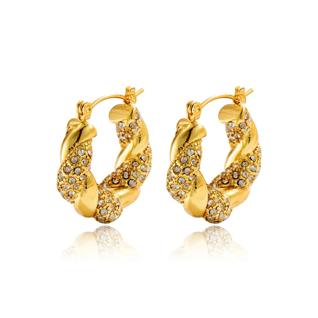 Alix – Goldene U-Twist-Ohrringe