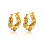 Alix – Goldene U-Twist-Ohrringe