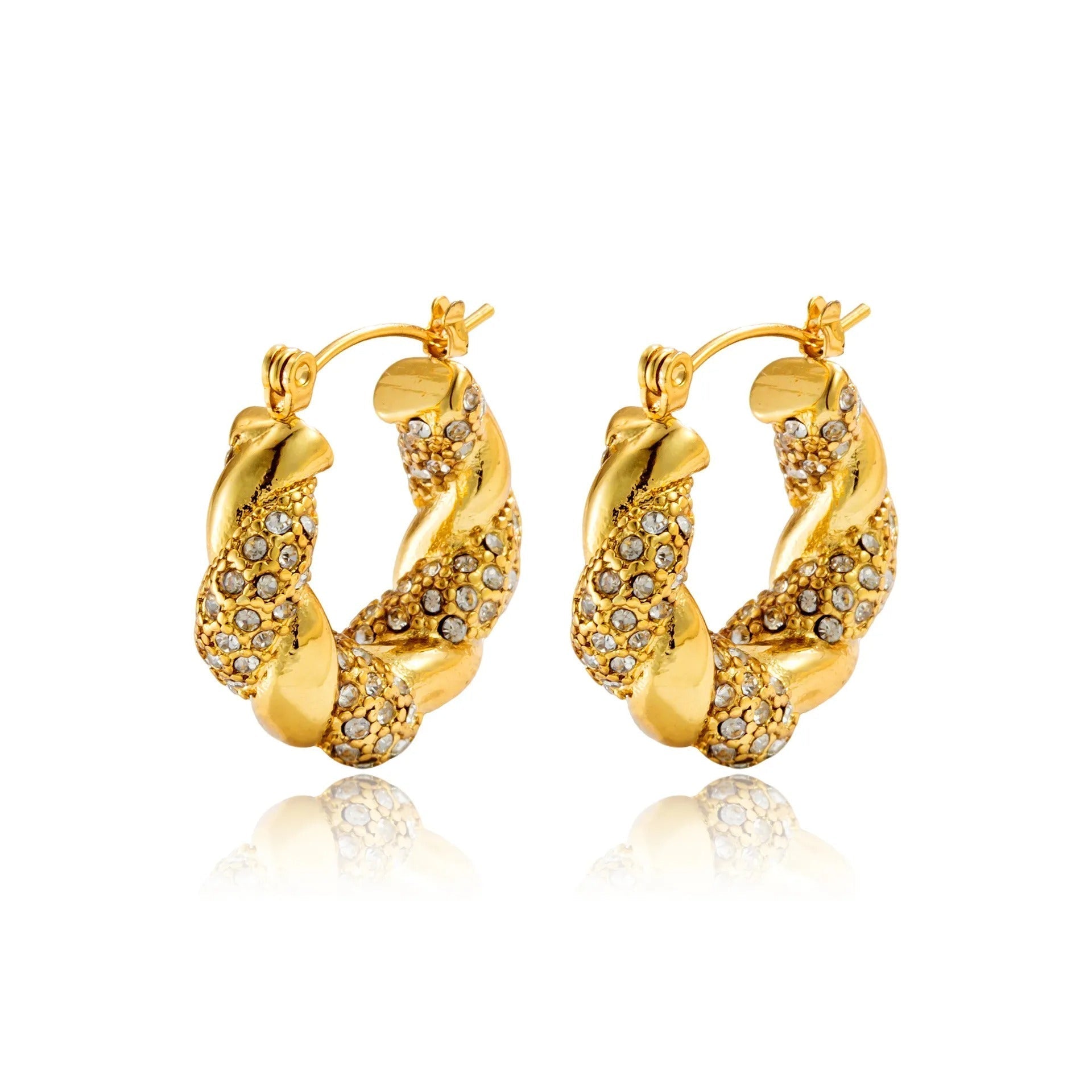 Alix – Goldene U-Twist-Ohrringe