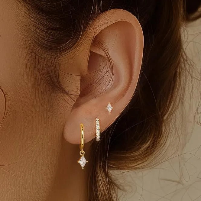 Azaria – Set mit Ohrringen und Diamantanhänger