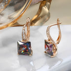 Celina – Kreolen in Gold mit bunten Zirkonia