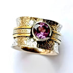 Elanya – Boho-Meditationsring mit Kristall