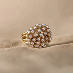 Alma – Vergoldeter Ring mit Perlen