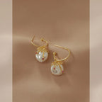 Cléa – Vintage Kirsche Ohrringe in Gold und Perle
