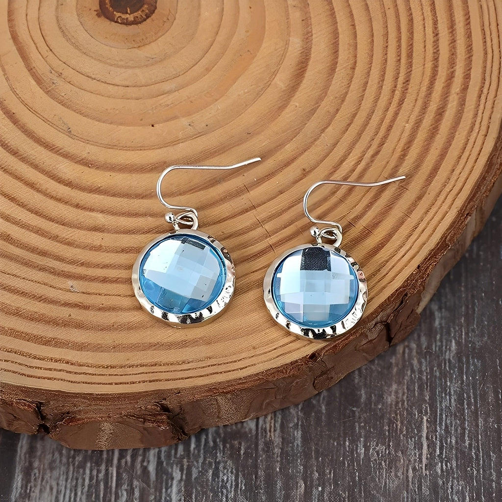 Azura – Ohrringe mit blauen Kristallen im Vintage-Stil