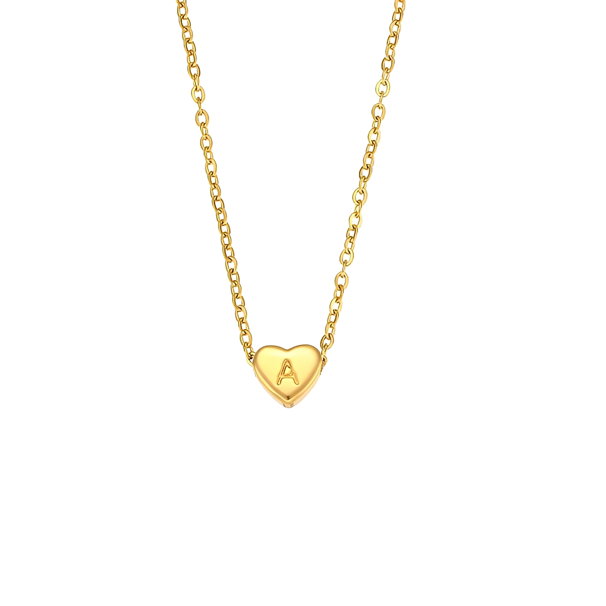 Amora – Herz Initialen Halskette in Gold