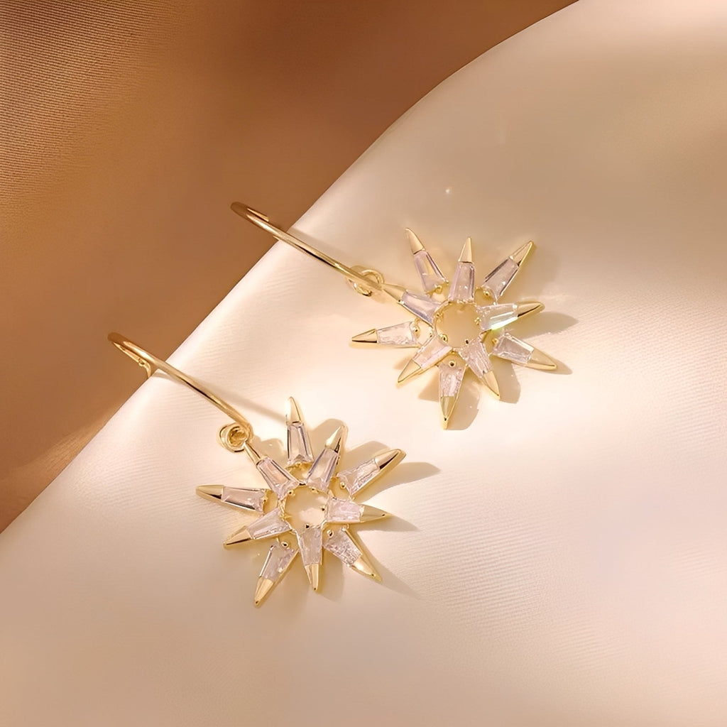 Xienna – Glitzernde Goldene Stern Ohrringe