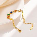 Maisie – Armband in Gold mit Farbstein