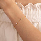 Soline – Armbandkette aus klarem Kristall