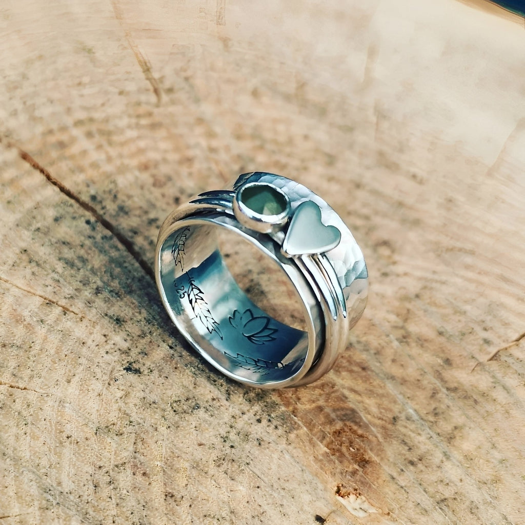 Maely – Herzring im Silber Retro-Stil
