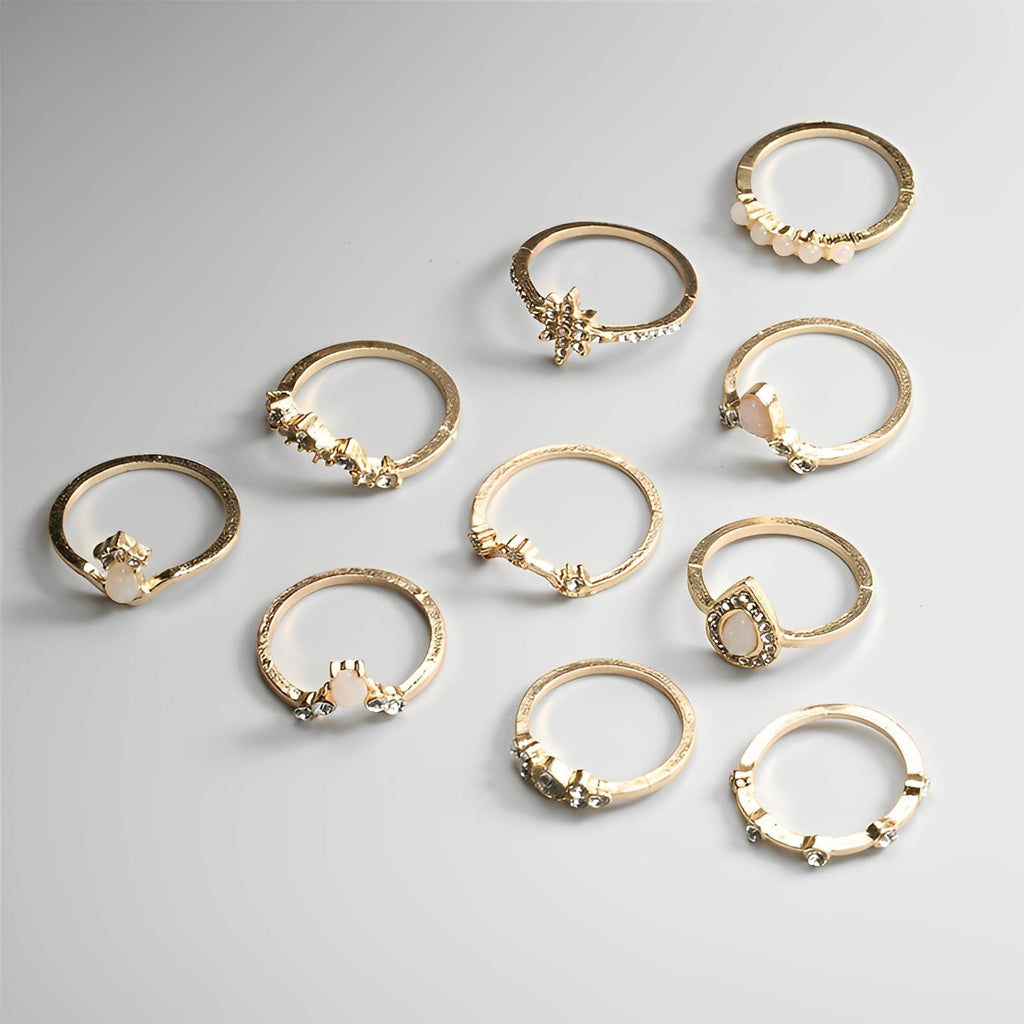 Noémie – Premium-Set von 8 bis 12 Einmaligen Ringen
