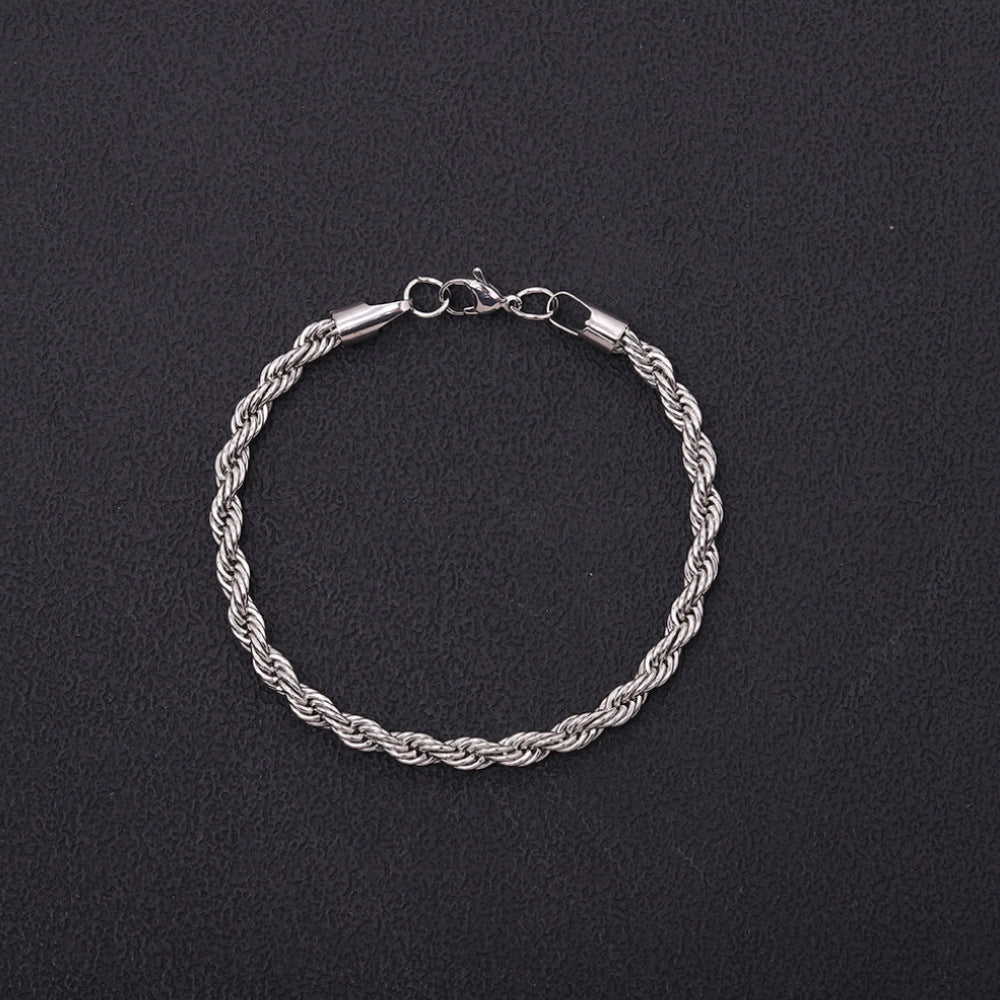 Mila – Gedrehtes Armband aus rostfreiem Stahl