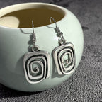 Eva – Spiral-Ohrringe im Retro-Stil in Silber