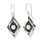 Nova – Vintage-Ohrringe mit Perlen & Stilvollem Silber