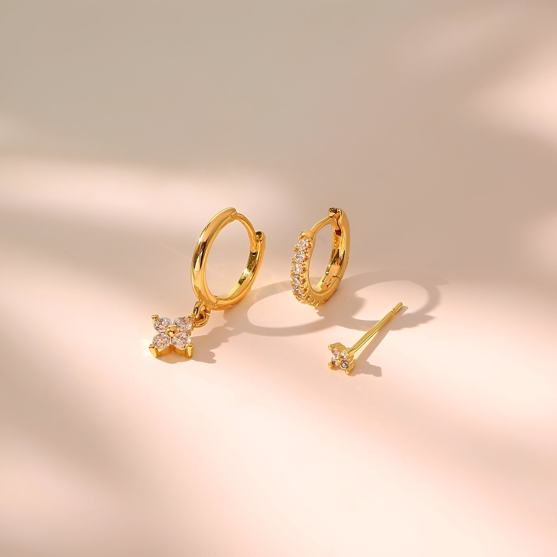 Selena – Ohrring-Set mit Clip und Zirkonia
