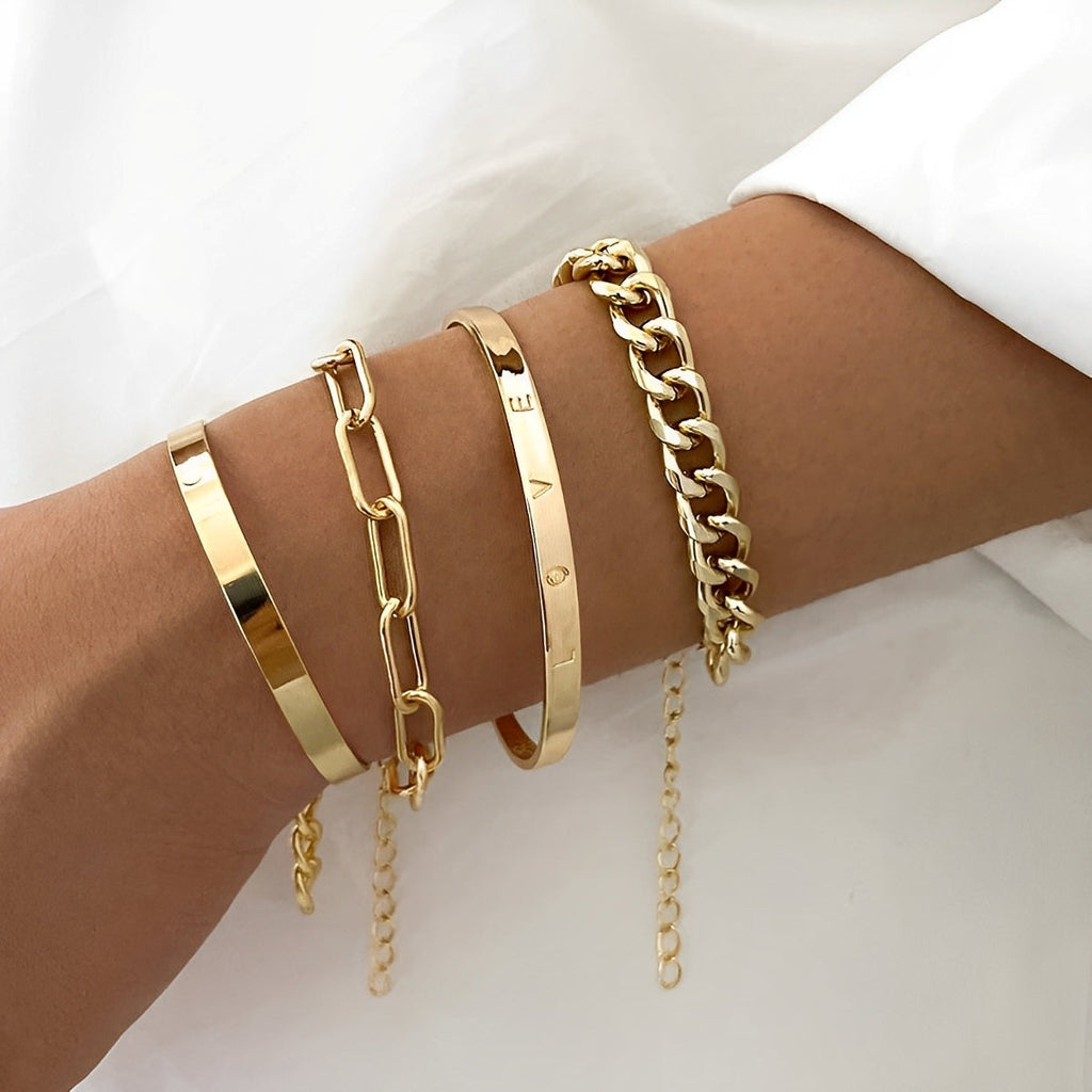 Elari – Set von 4 Stilvollen Armbändern für das Handgelenk