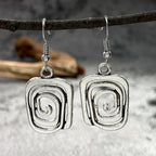 Eva – Spiral-Ohrringe im Retro-Stil in Silber