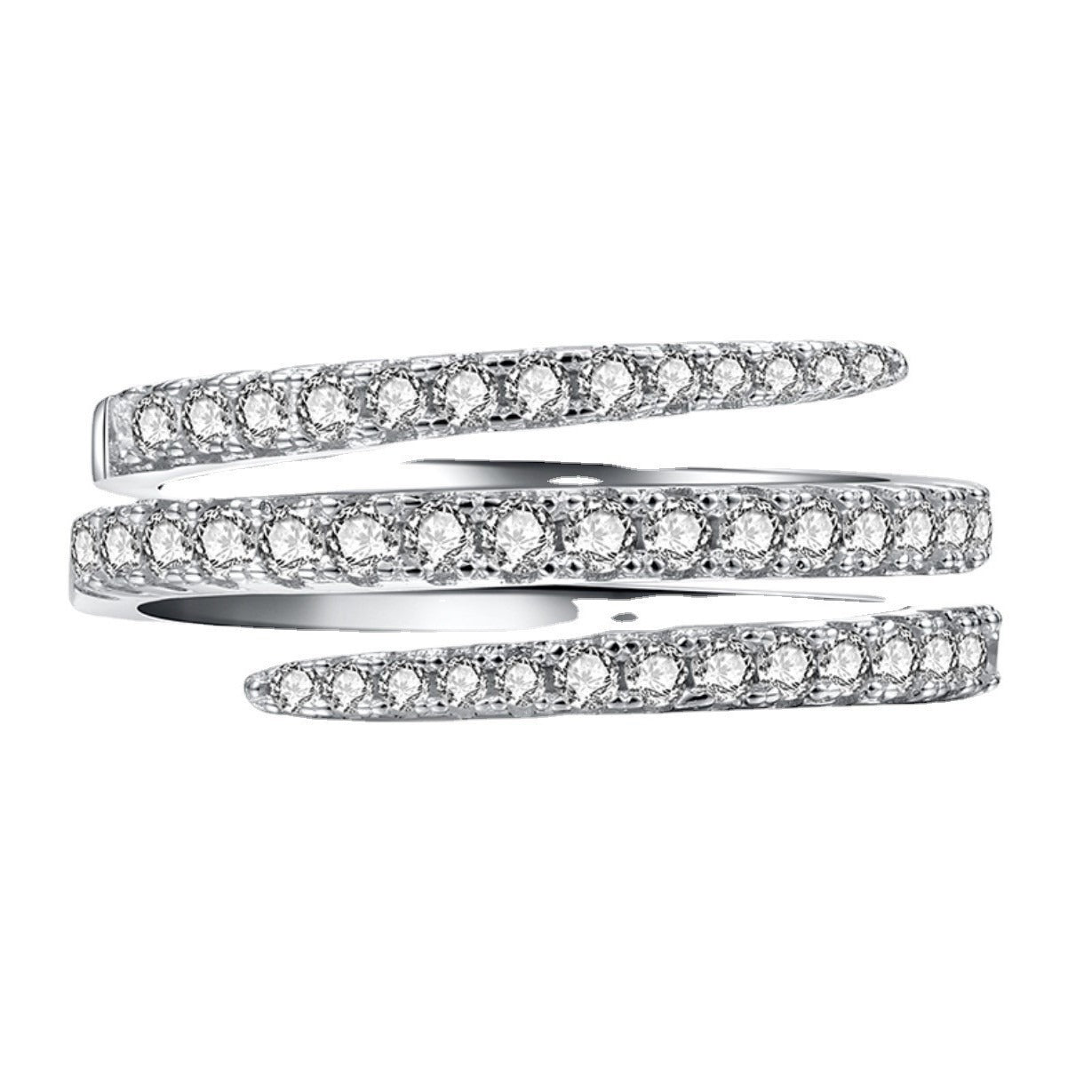 Ailee – Ring in Spiralform mit besetzten Kristallen