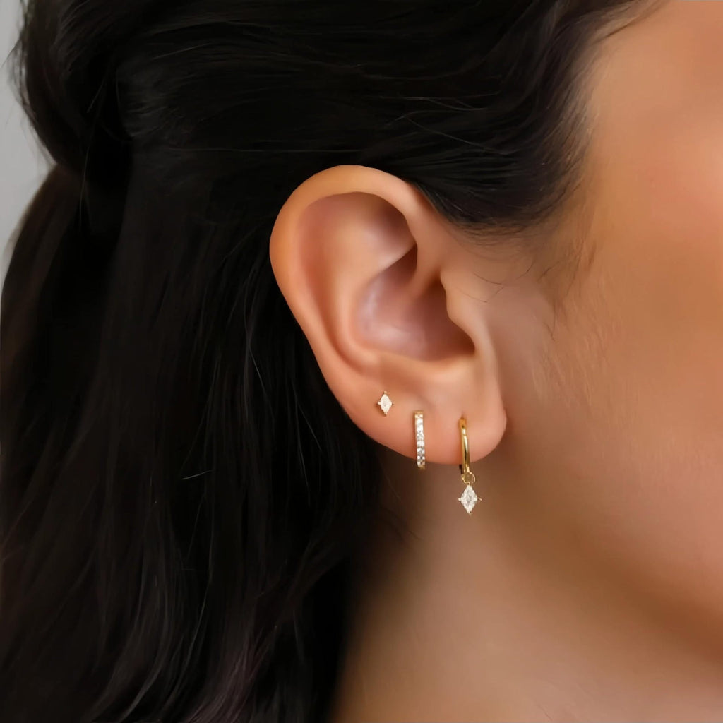 Azaria – Set mit Ohrringen und Diamantanhänger